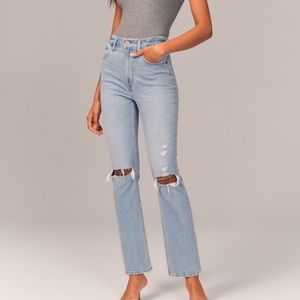 Abercrombie Ultra high rise ankle straight jeans